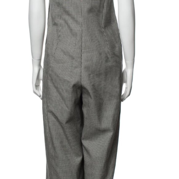 Comme Des Garcons Houndstooth Square-Neck Wool Jumpsuit - Large - Picture 8 of 8